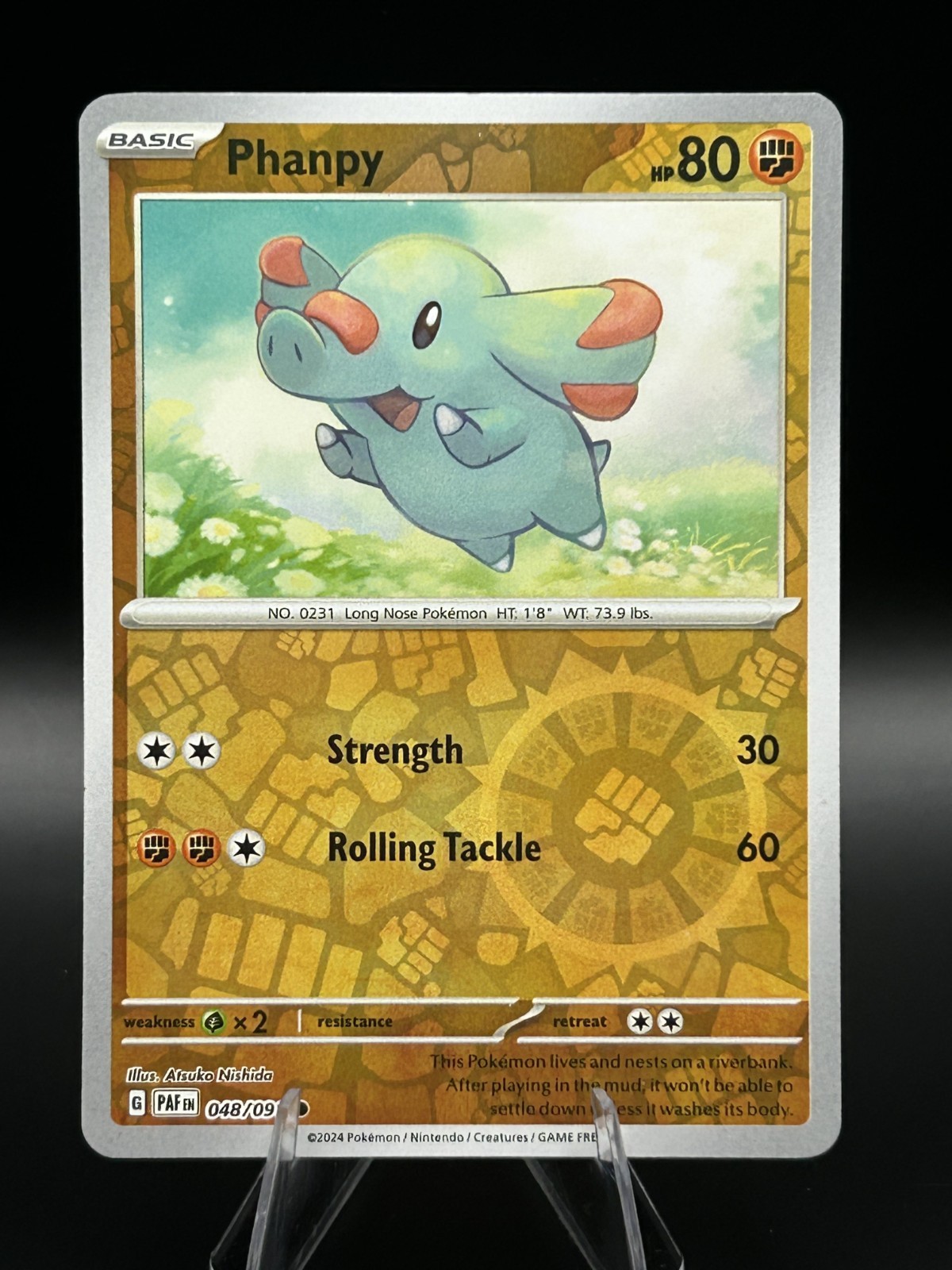 Phanpy 048/091 Pokemon Paldean Fates SV4.5 Reverse Holo Common NM 048/091