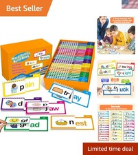 Phonics Flash Cards Word Family Build Book,Learn to Read 30 Read and Rhyme Fl...