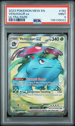 2023 POKEMON MEW EN-151 ULTRA RARE #182 VENUSAUR EX PSA 9
