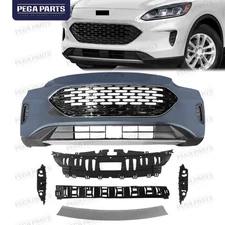 Front Bumper Cover Kit For 2020-2022 Ford Escape Black Primed W/o Sensor Holes