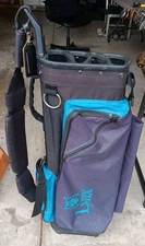 Vintage Lynx Dawn To Dusk Black & Blue Sunday Light Narrow Bag EXC Condition