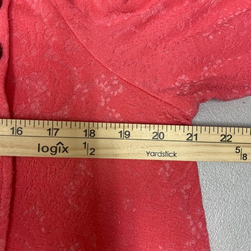 Habitat Tunika Top Knopf Akzent Langarm Struktur Koralle Rosa Lagenlook Medium - Bild 8 von 13