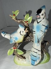 Vintage Norcrest Blue Jay Bird Ceramic Figurine A-155 Japan
