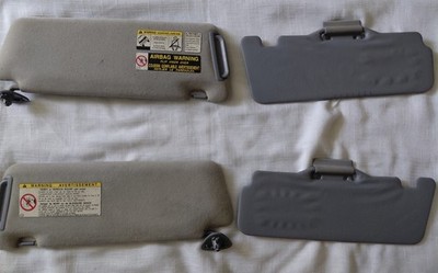 2000-2006 Toyota Tundra Sun Visor Driver LH Passenger RH Set Pair  Gray OEM