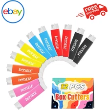 DIYSELF Box Cutters 12 Pack, Utility Knife, Box Cutter Retractable