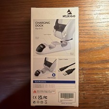 NexiGo Fast Charge USB-C Charging Dock for PS5 Controller White Black