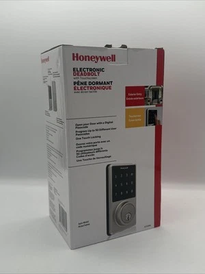 NEW Honeywell Electronic Deadbolt Door Lock in Satin 8733500 - Image 1 of 4
