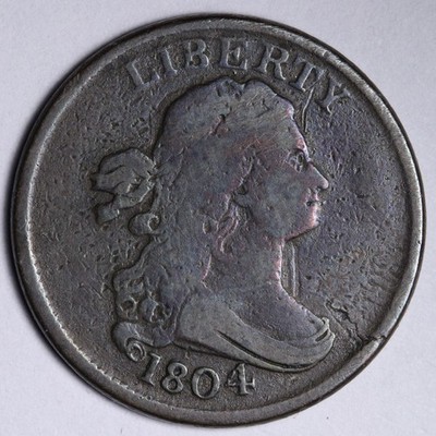 1804 Draped Bust Half Cent VF E100 AWULG