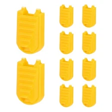 Zipper Pull Tabs Cord End Tips Shoelace End Clips - (10 Pack, Yellow)