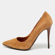 Fendi Brown Suede Pointed Toe Pumps Size 37