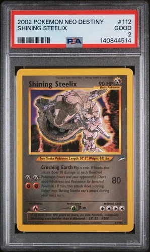 2002 POKEMON NEO DESTINY - #112 SHINING STEELIX - PSA 2 ENGLISH