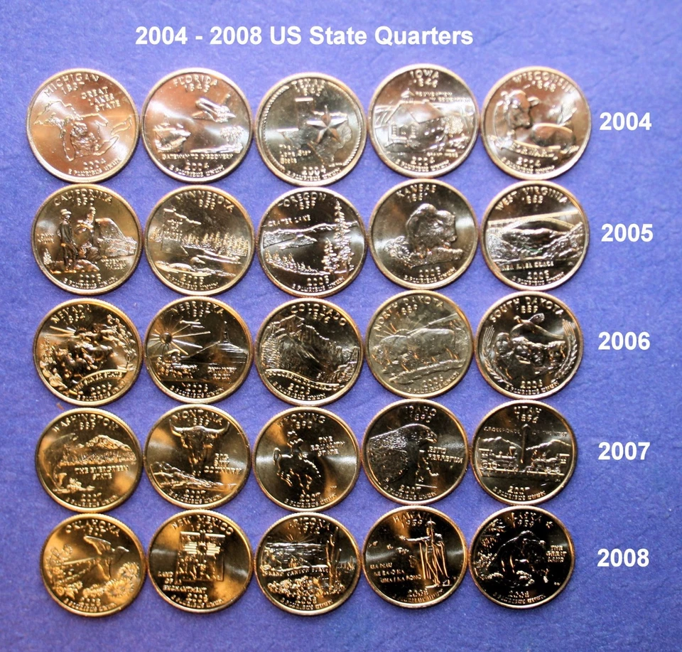 1999 - 2009 Complete 112 State & Territory Quarter P & D Uncirculated Set - Image 4 of 4