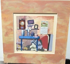 D.ZANADERZHDA "HYWEL & GWYDDEL" 3D MIXED MEADIA ORIGINAL PAINTING