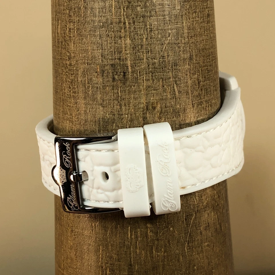 Glam Rock Women GK1003 Miami Beach White Dial Date Rubber Quartz Watch 7 1/4" - image 4 of 4