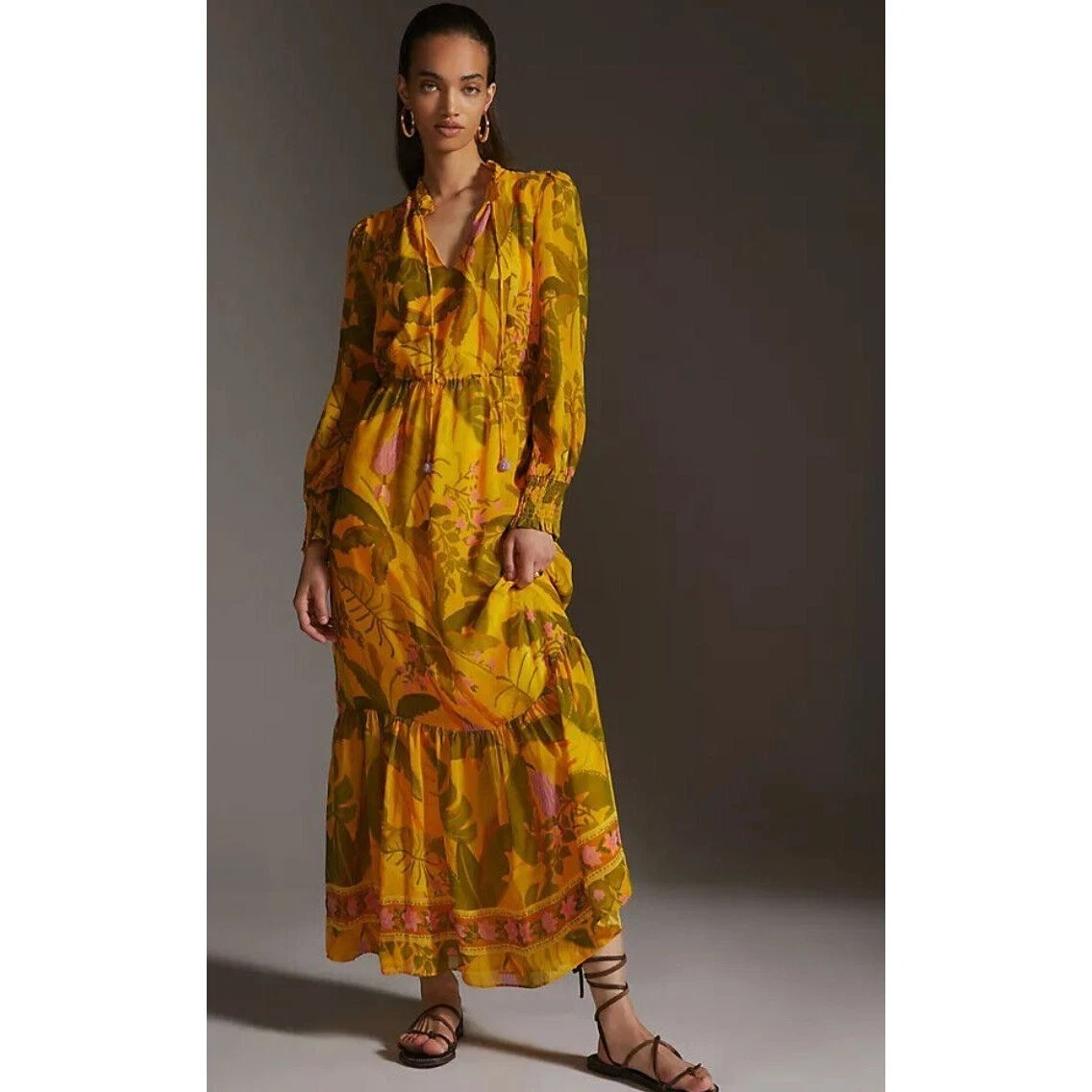 Yellow long hotsell maxi dress