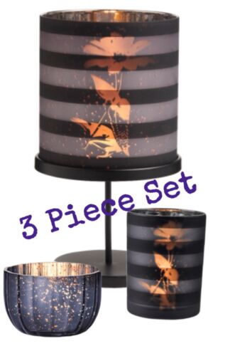 Partylite AFTER DARK 3 Pc SET Candle Lamp, Votive Holder, &Large Tealight Holder - Picture 1 of 2