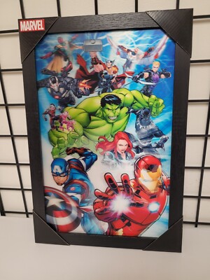 Marvel Avengers Wood Frame 3D Wall Art 19