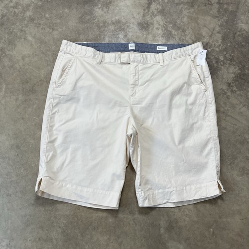 Gap Shorts Womens Plus 20 GMT Dye Stone Khaki Bermuda Cotton Blend Flat Front