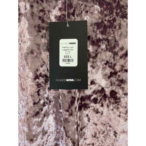 Fashion Nova Mauve Feeling Lush Top and Leggings Set Women's Size Large - Picture 9 of 10