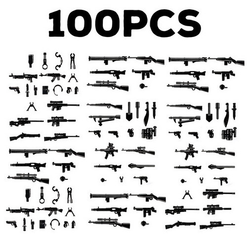 Arma militar pistola rifle mortero motocicleta bloques de construcción juguete hágalo usted mismo - Imagen 13 de 24
