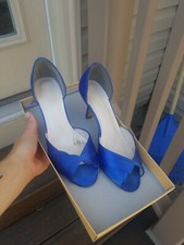 Davids Bridal Shellie Blue Shoes Size 7 For Wedding