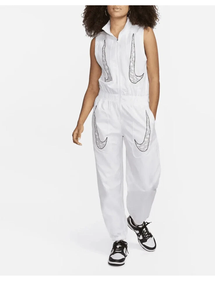 NEW NIKE SPORTSWEAR AIR MAX DAY WOMEN JUMPSUIT DM6078-100 White size M