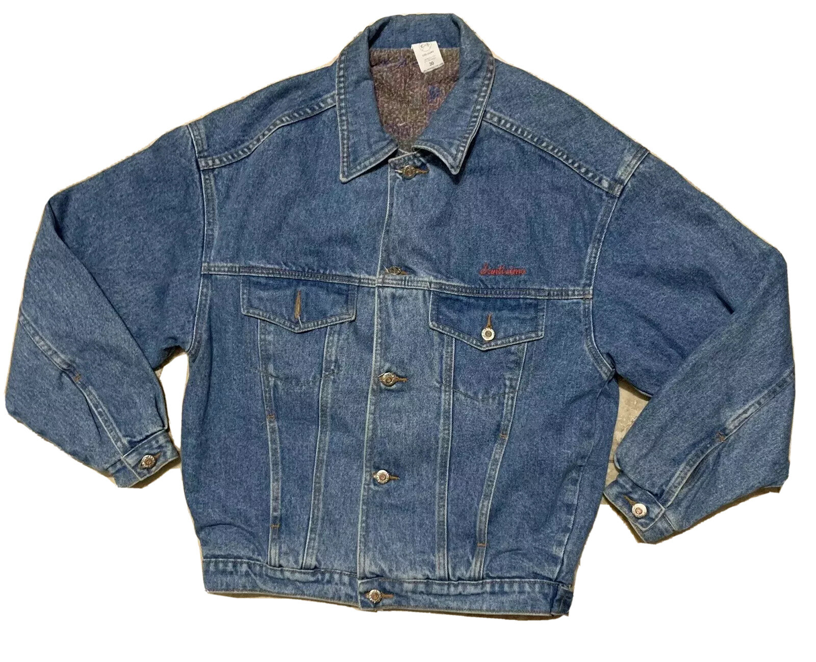 Original Vintage 1990s Cross Colours Denim Jacket Lin??? - Gem