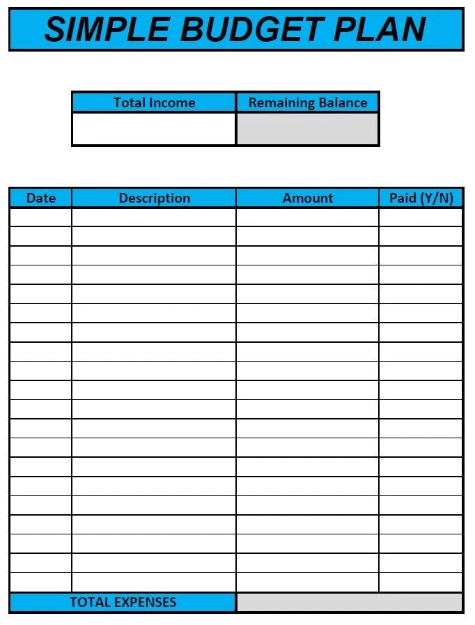 Personal Simple Budget Plan for Beginners: PDF/Spreadsheet/Both Read Description - Image 3 of 4