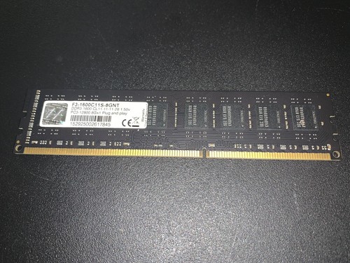 G.SKILL F3-1600C11S-8GNT PC3-12800 DDR3-1600 Desktop RAM 1x8G Plug And Play