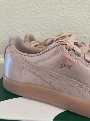 Puma Clyde Satin Sneaker 367469 02 Shoes, Women's size 5.5 , Rose Cameo  Gold | eBay