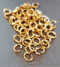 SNAPEEZ® II ULTRAPLATE® 24 kt. Russian Gold Oval Jump Ring 6x4mm. Made in USA.