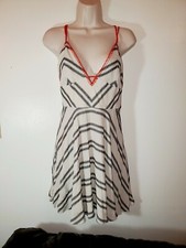 Urban Outfitters Ecote' Womans 6 Dress Cream Black Orange Detail