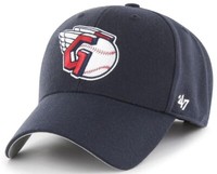47 Brand Cleveland Guardians Navy Mvp Velcroback Forty Seven Curved Visor Cap