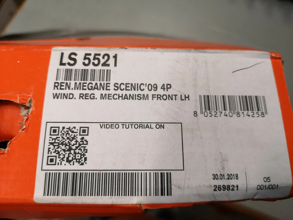 RENAULT MEGANE SCENIC ELECTRIC WINDOW REGULATOR FRONT LEFT NEW LS5521 2009-2016 - Image 4 of 4