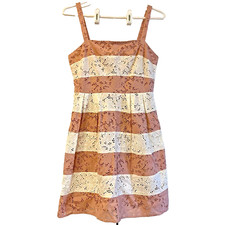LOFT Striped Lacy Sun Dress Size 0P