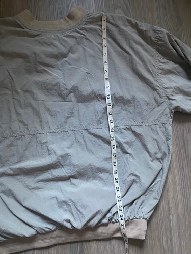 Vtg Pierre Cardin Mens Lined Windbreaker Pullover Golf Beige Jacket Size Medium - Picture 8 of 10