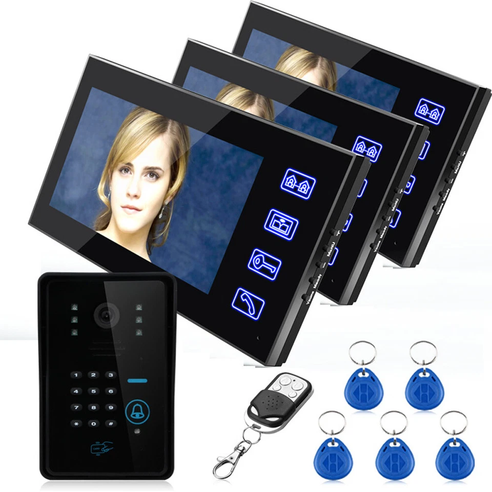 7" Monitor Video Door Phone Doorbell Intercom Home Entry Security System Camera - Image 2 of 4