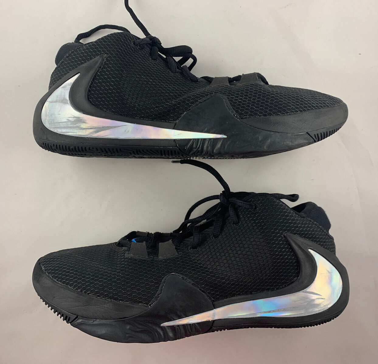 2019 NIKE Zoom Freak 1 Giannis Black Multi-Color Photo Blue Holo Men Size US8.5