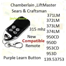 Sears Craftsman 139.53753 One button Garage Door Opener Mini Transmitter 315mhz