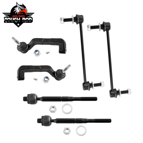 6x Front Inner Outer Tie Rod Ends Sway Bar Links for Dodge Charger 2007