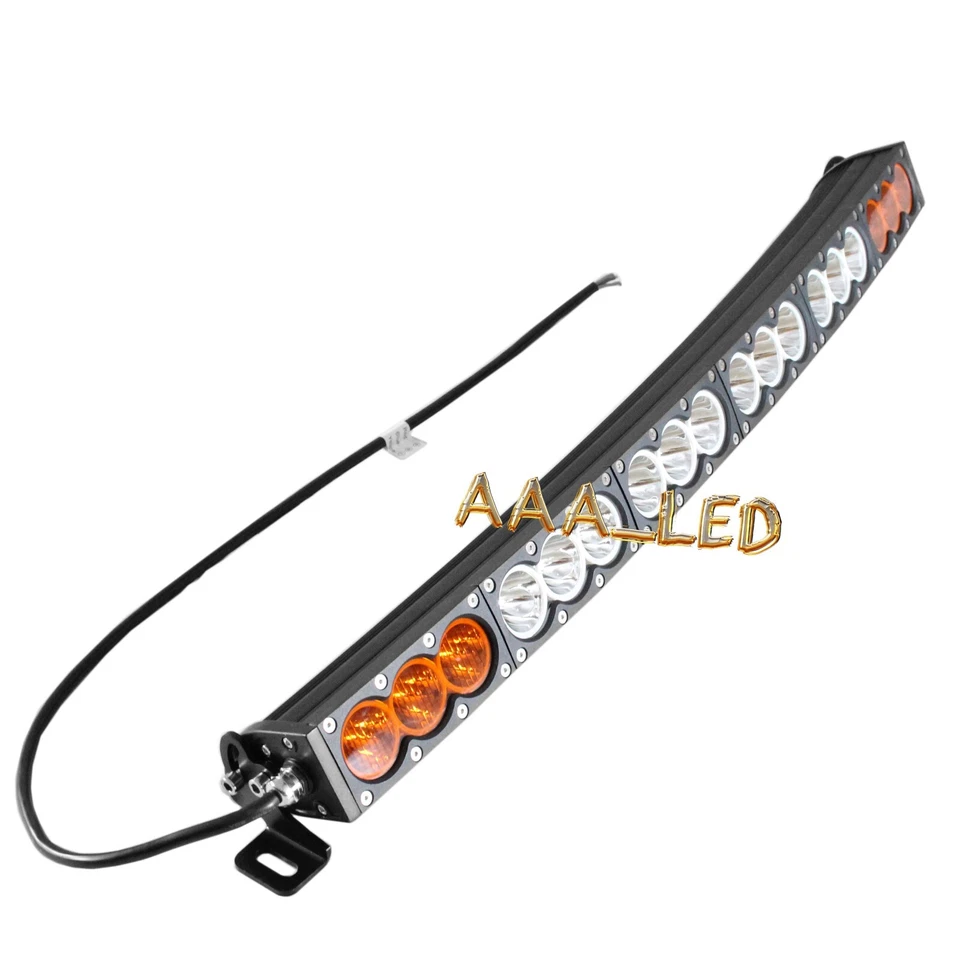 54inch Curved LED Work Light Bar Spot Flood Combo Driving Offroad Boat 4WD Truck Foto 2 de 4