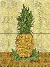 Pineapple Tile Backsplash Sara Mullen Fruit Art Ceramic Mural SM045