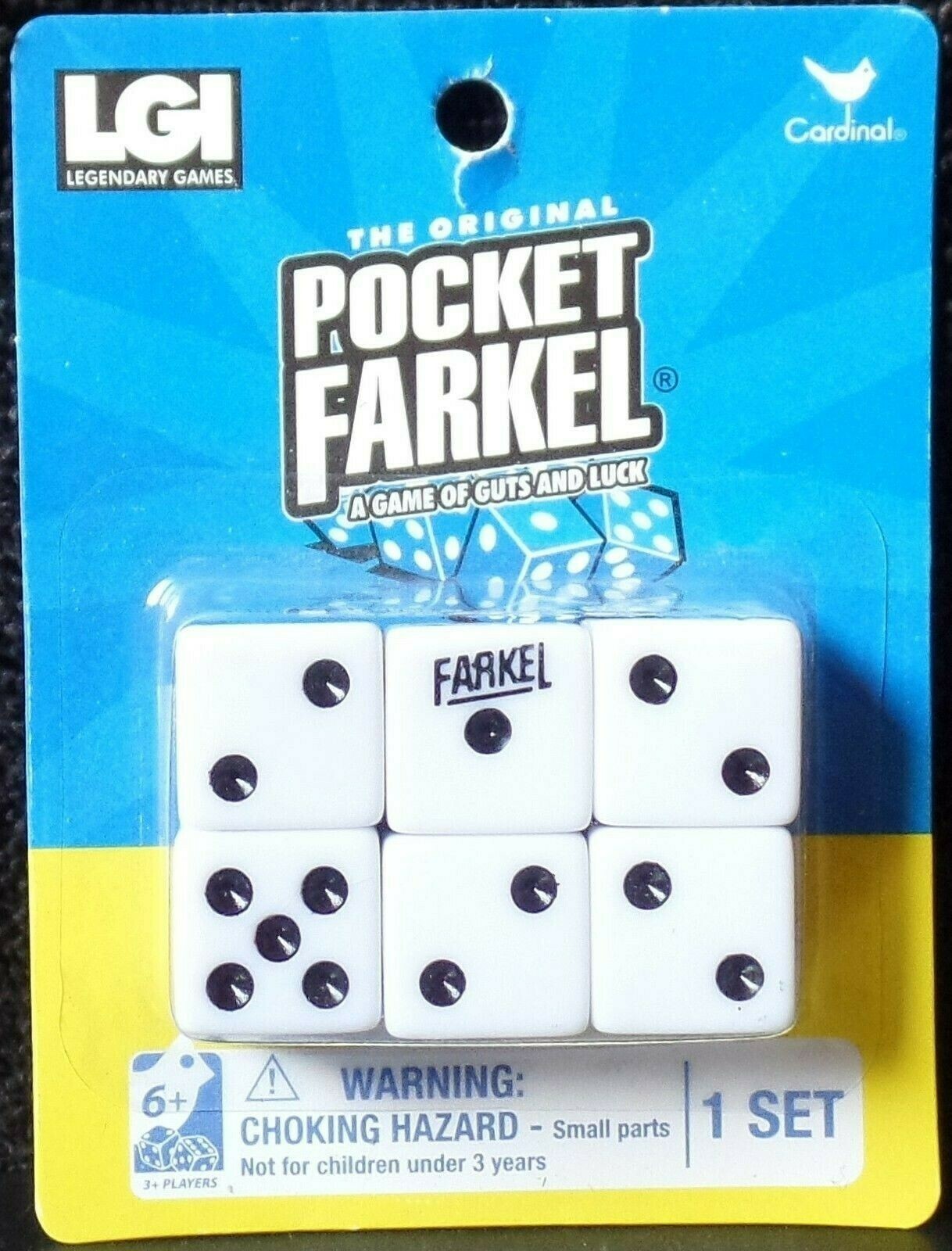 POCKET FARKEL Game 6 DICE Instruction ORIGINAL Drink PARTY Luck FUN
