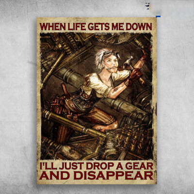 Female Mechanic - When Life Gets Me Down, I'll Just Drop A Gear, And Disappear