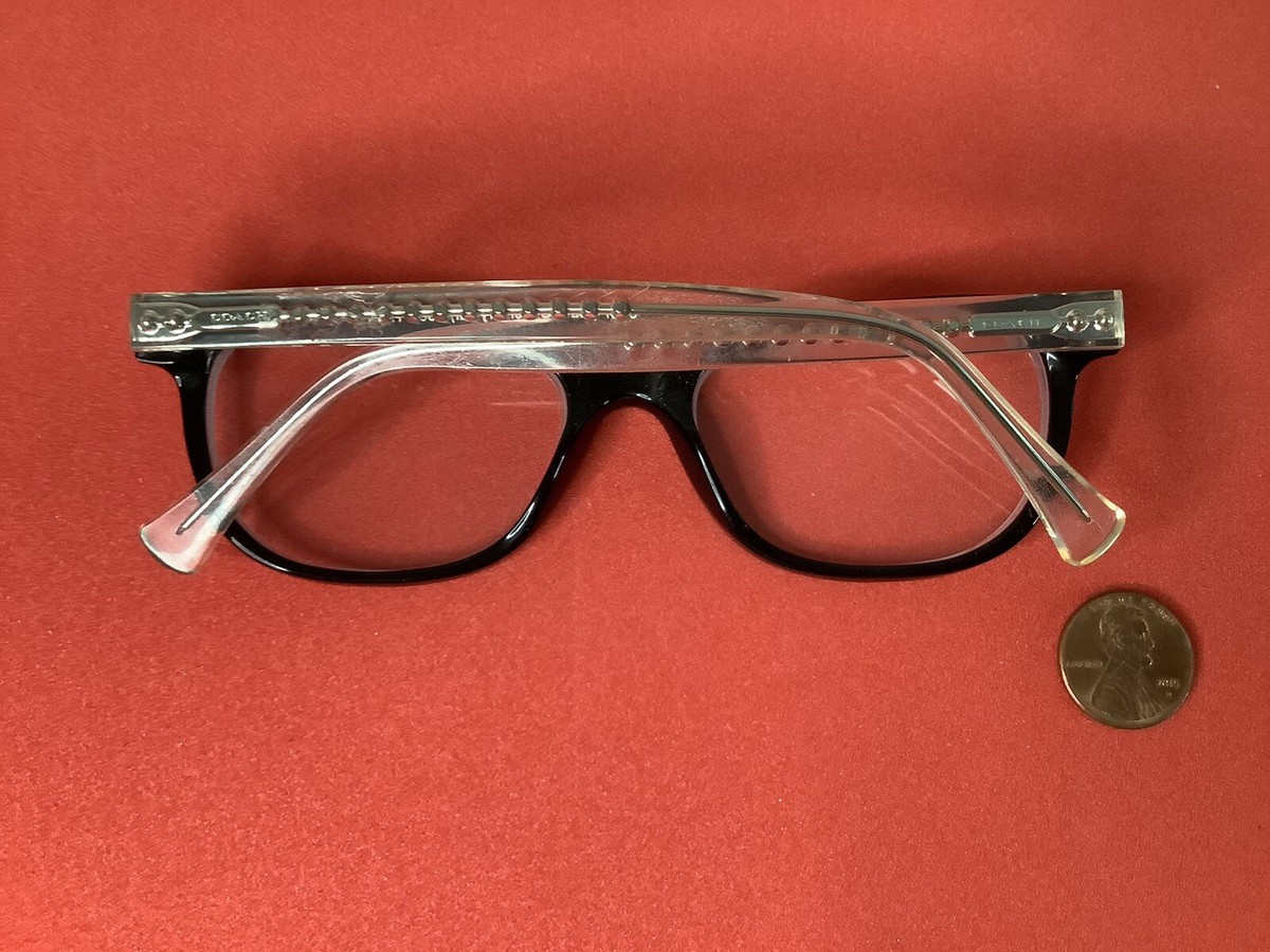 Coach HC6072 Black Glitter Crystal Cat Eye Eyeglass Frames Only Women 50-17-135 Coach HC6082 - Cat Eye Black Frame Glasses For Women  main image 3