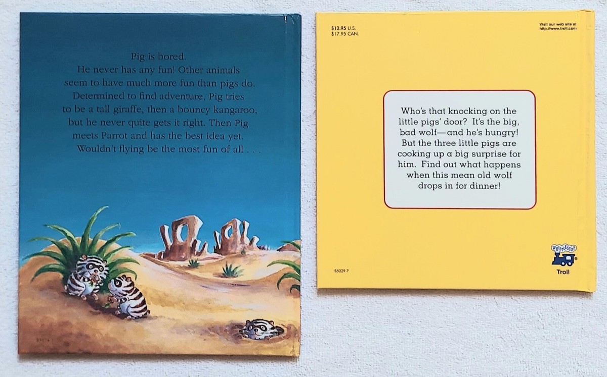 NEW! 2 Bedtime Books Pigs Can't Fly! :Cort/Three Little Pigs