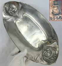 Antique Art Nouveau Silver Plate GALLIA CHRISTOFLE Bowl Dish Bonbon Tray France