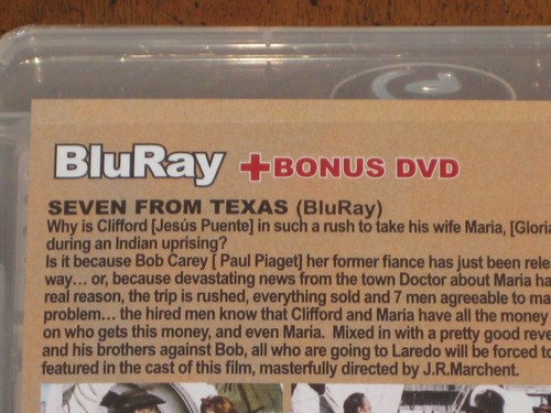 DORADO FILMS LIMITED EDITION 1/600: SEVEN FROM TEXAS Blu-Ray + Bonus DVD - NEW!! - Picture 4 of 5