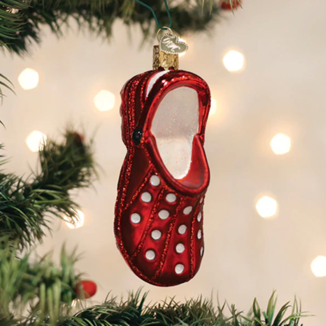 Durable Rubber Clog Shoe Ornament for Decor
