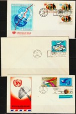 Nations Unies 3 enveloppes 1er jour ZY 3911 : sujets divers , voir descriptions